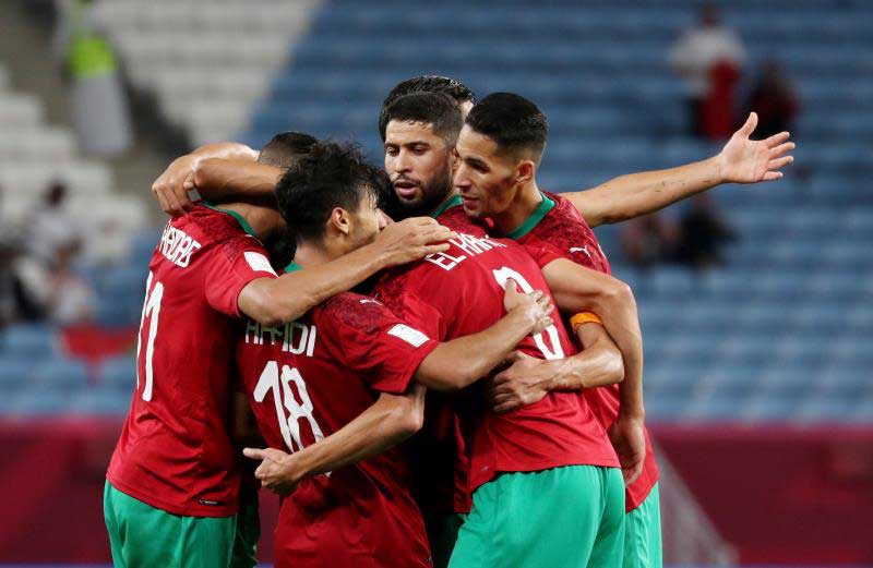 المغرب يفوز على فلسطين برباعية نظيفة في كأس العرب