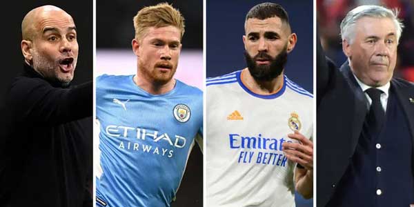 موعد مباراة مانشستر سيتي و ريال مدريد في دوري أبطال أوروبا 2021-22 والقنوات الناقلة